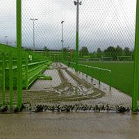 Hochwasser im Heerenschürli - ein Belastungstest für die Klangkunst.